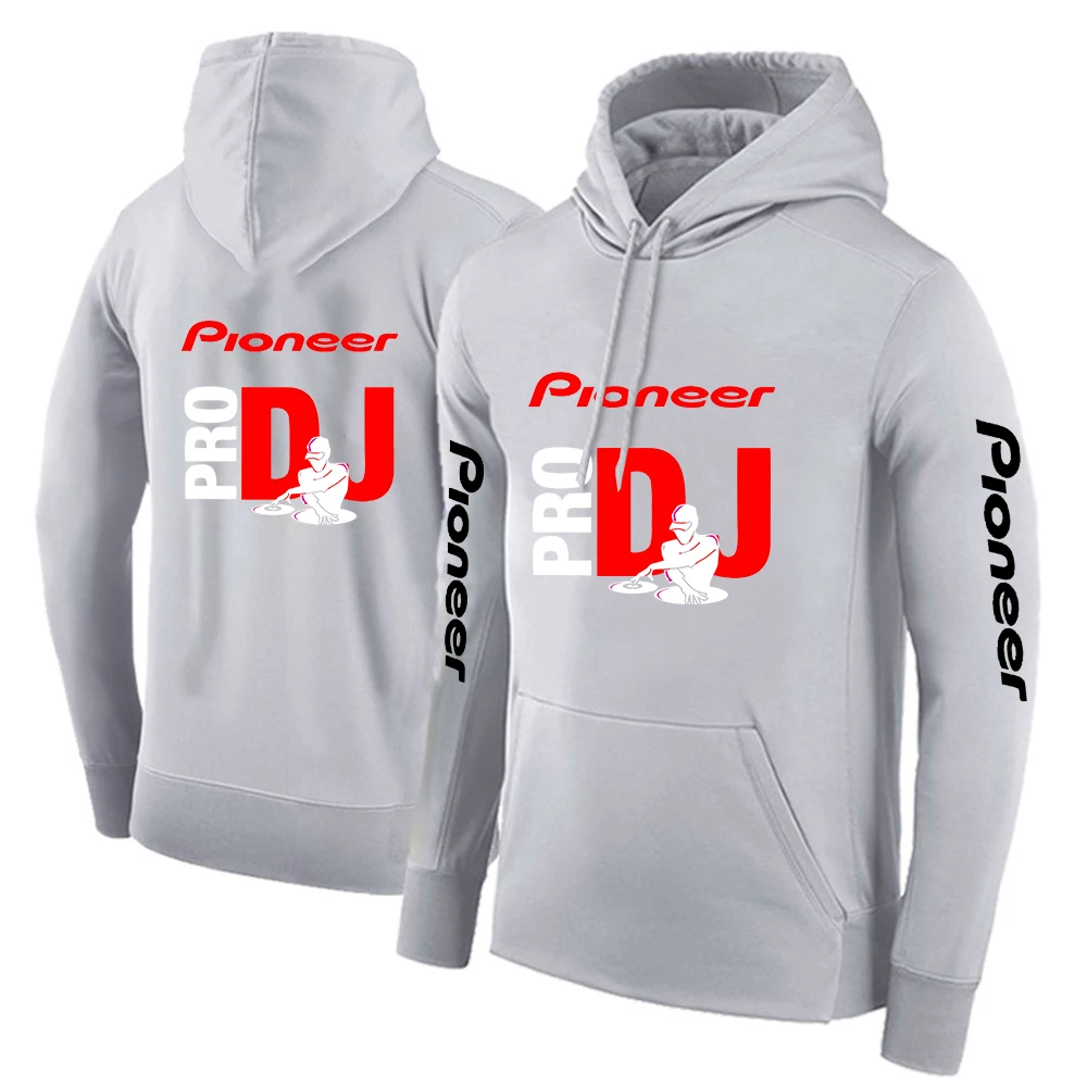 DJ Pioneer PRO 2022 Men's New Solid Color Hoodies Casual High Quality Long Sleeved Hip Hop Streetwear Harajuku Sweatshirts Tops