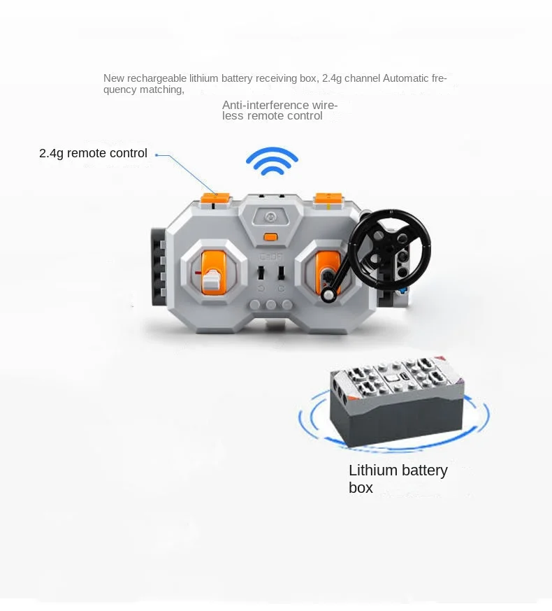 Technical Power Functions Controller Lithium Battery Kit Block Power Battery Box Remote Control Kit App Remote Control