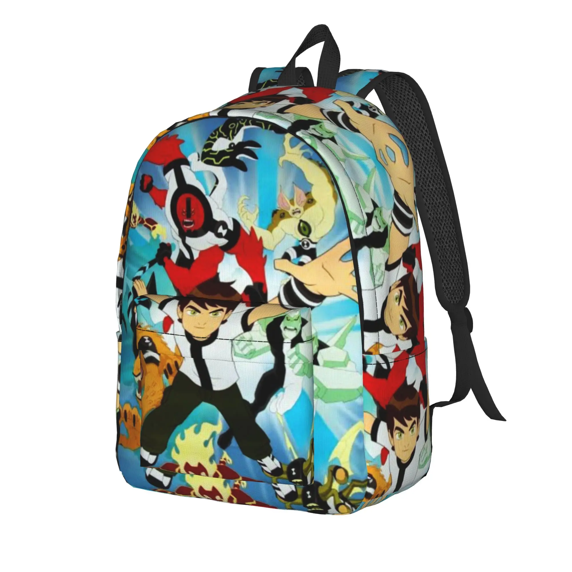Ben 10 Anime Fashion Backpack Sports Student Work  Daypack for Men Women Laptop Canvas Bags