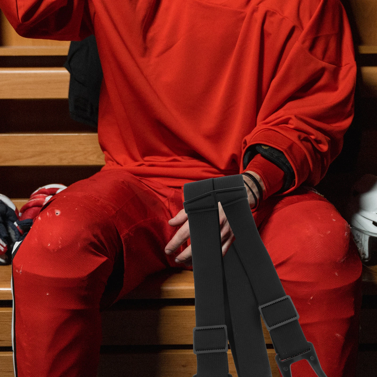 الهوكي السراويل الجر الحمالات دائم مطاطا المضادة للانزلاق حزام الحمالات ل هوكي الجليد معدات رياضية واقية #1