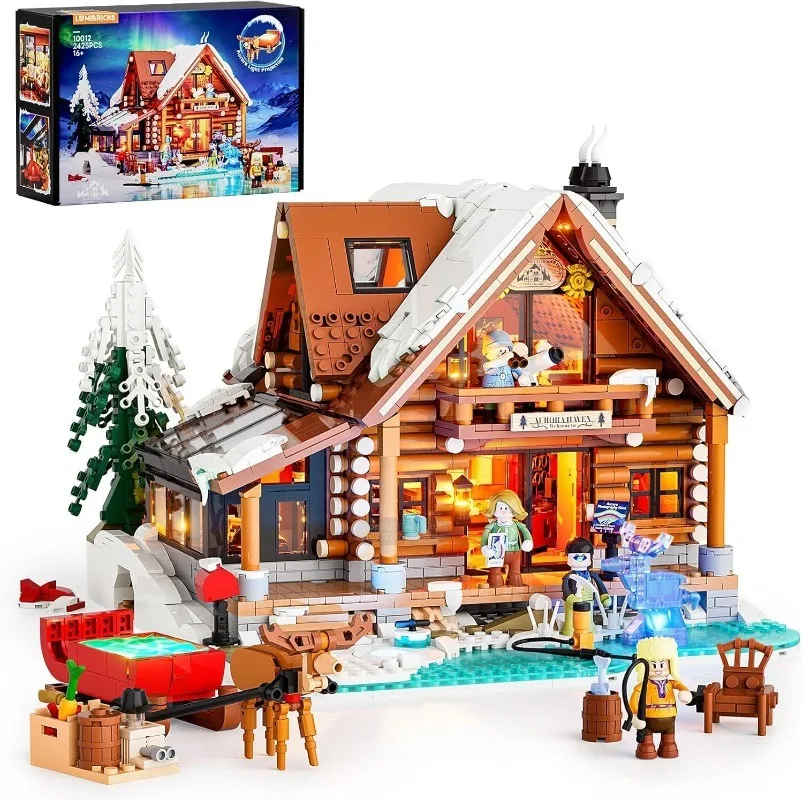 Vorverkauf Lumibricks Vintage House Series Bausteine Aurora Betrachtung Holzhaus Montagemodell Street View Dekoration Geschenk