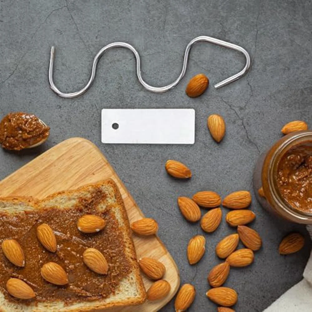 BAAG-2 Pcs Peanut Butter Stirrer, Stainless Steel Peanut Nut Butter Mixer Stirring Jam Stirring Peanut Butter Mixer Tool Easy In