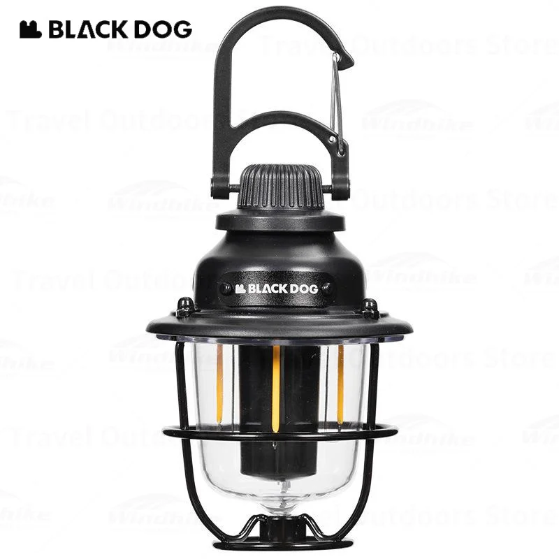 

Naturehike BLACKDOG Retro Camping Lamp Rechargeable Outdoor Ultralight Picnic Atmosphere Light Tent Lantern Hanging Portable