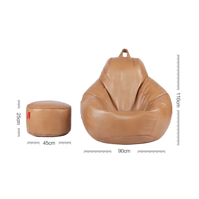 Floor Chair Indoor & Outdoor Lounger Chair-Bean Bag Chair  with Dirt-Proof PU Fabric sling sofa with  EPP filling