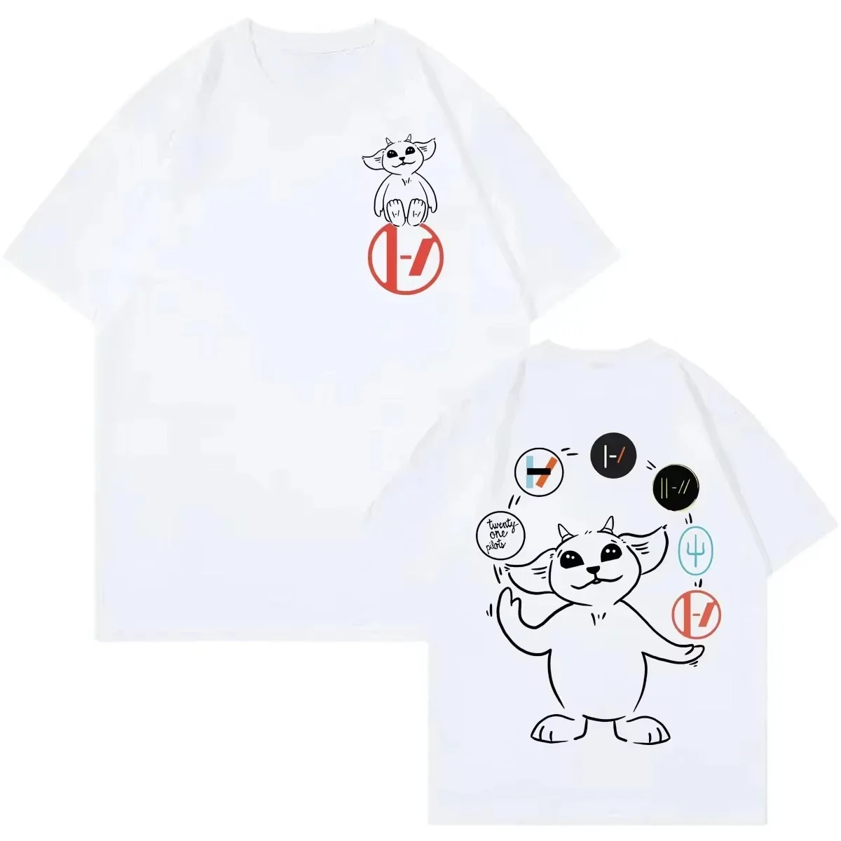 Twenty One Pilots T Shirts Fashion Rock Hip Hop Short Sleeve Men Women 's Clothing Casual Streetwear  Tees - view 2
