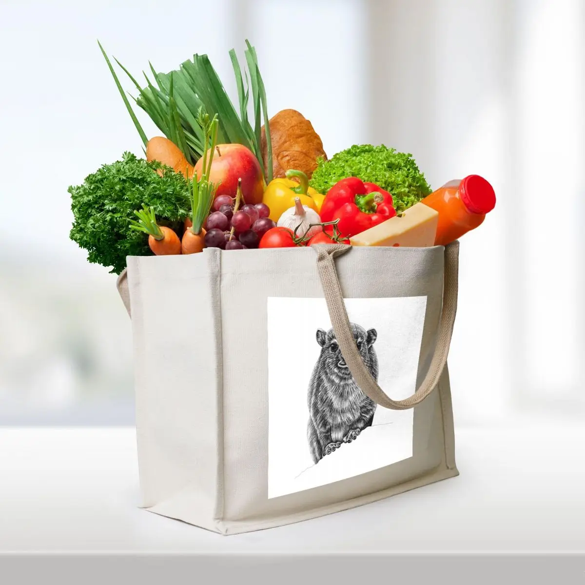 Baby rock hyrax Tote Bag Women's beach bags bags woman 2025 cute tote bag eco pack