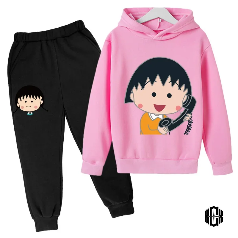 Chibi Maruko-chan Cartoon Children's Clothing Boy Children's Sportswear Clothing Spring and Autumn Fashion Sweatshirt Baby Suit