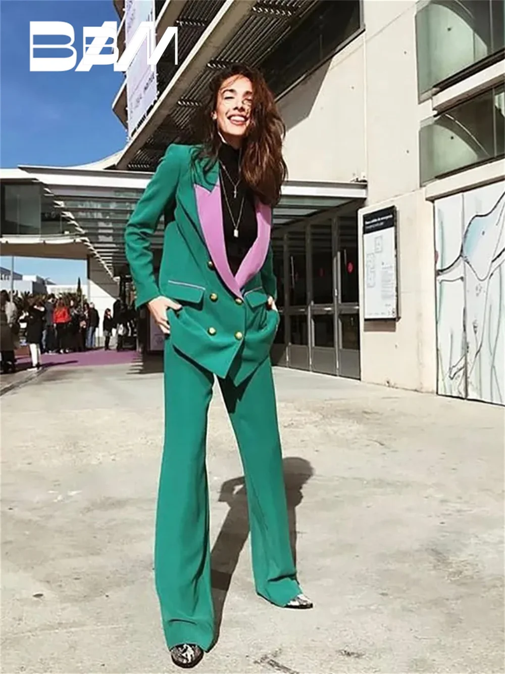 Classic Color matching Mother of the Bride Pants Suits Plus Size Lady Oversize Blazer Trousers Set Wedding Wear 2 Pieces