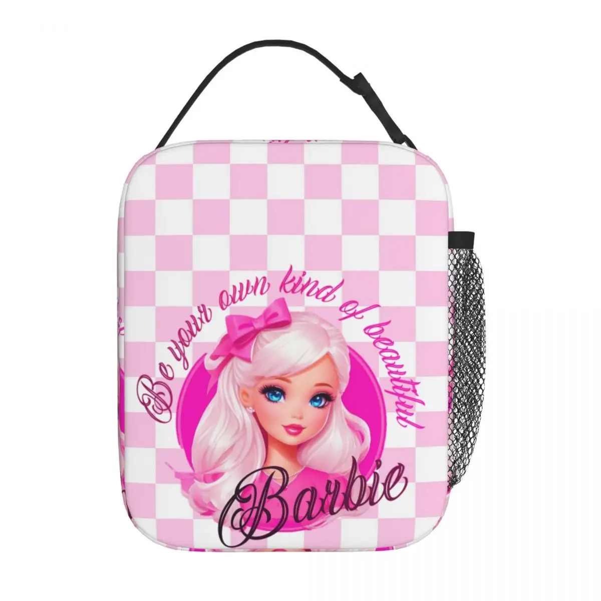 Borsa termica per il pranzo della ragazza Barbie personalizzata scatola per il pranzo isolata calda per borse portatili per alimenti scolastici per