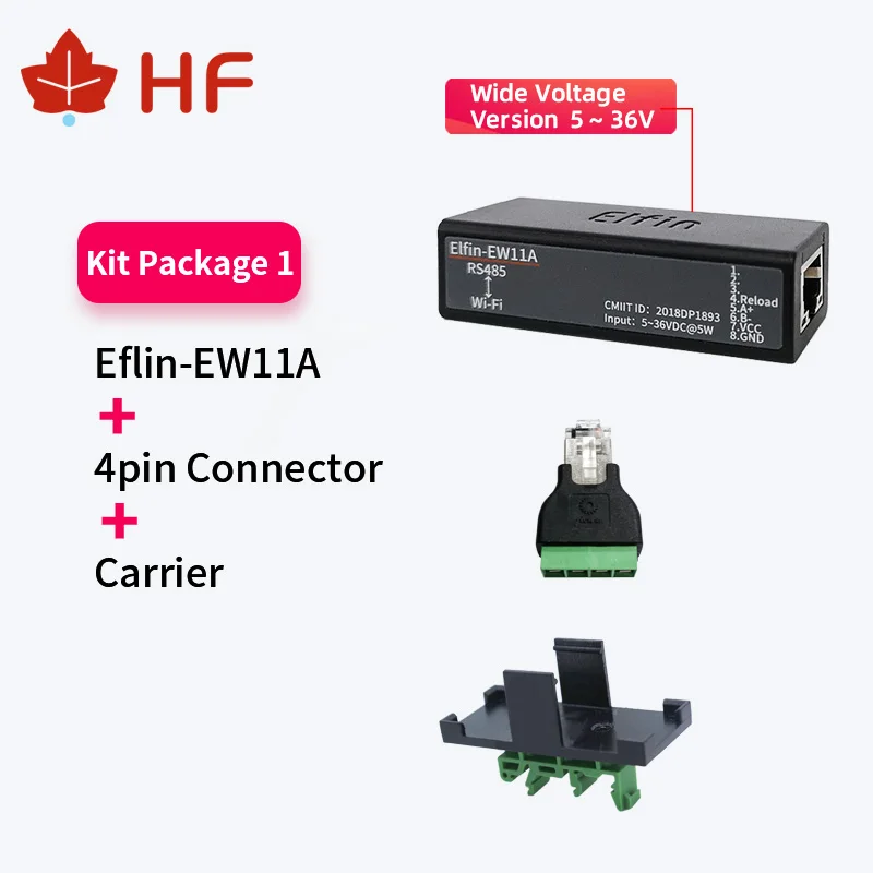 직렬 포트 RS485-WiFi 직렬 장치 서버, Elfin-EW11 지지대 TCP/IP 텔넷 모드버스 TCP 프로토콜 IOT 데이터 전송 변환기