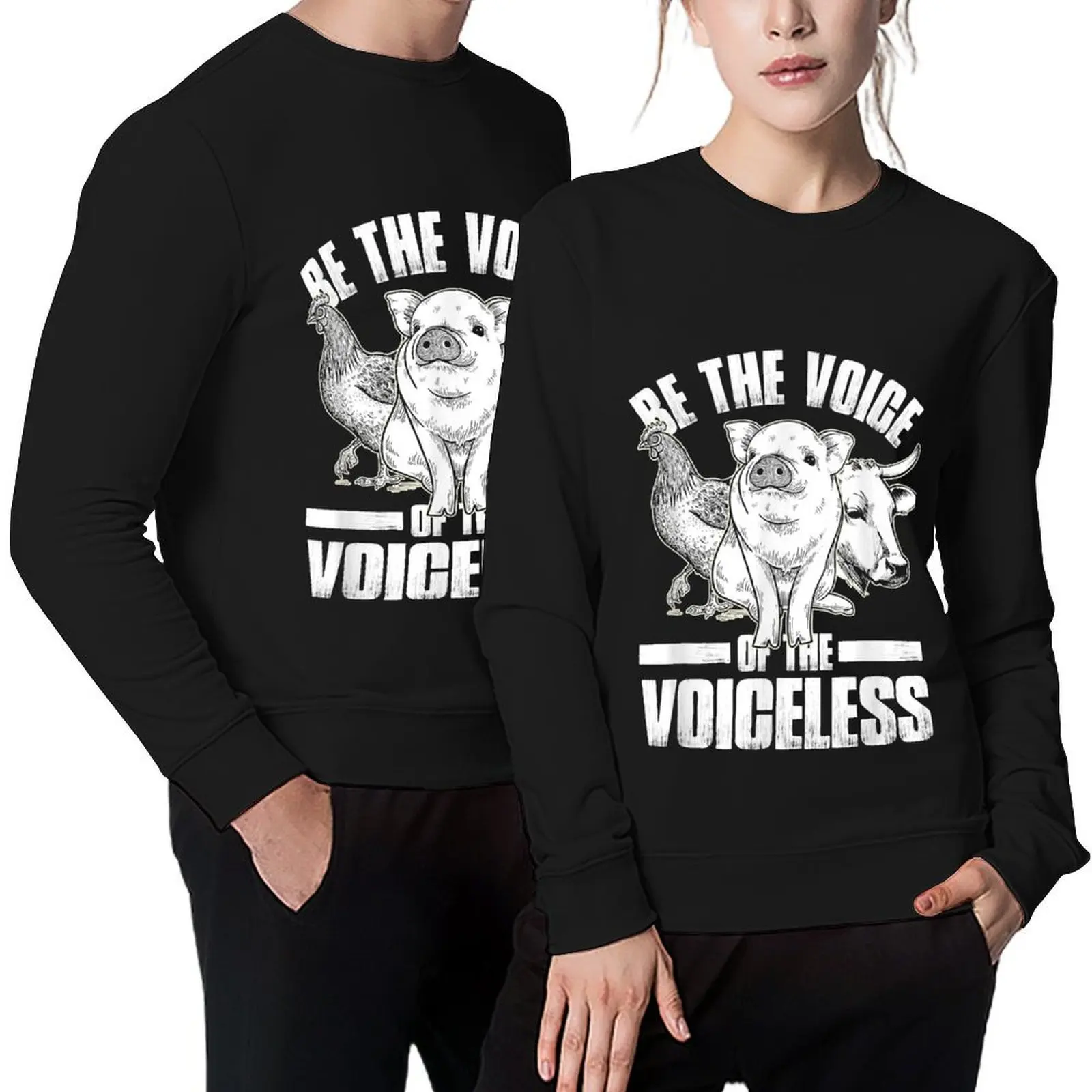 

Animal Lover Chicken Pig Cow Vegan Pullover tracksuit men autumn jacket men korean clothes men's autumn clothes sweatshirts men