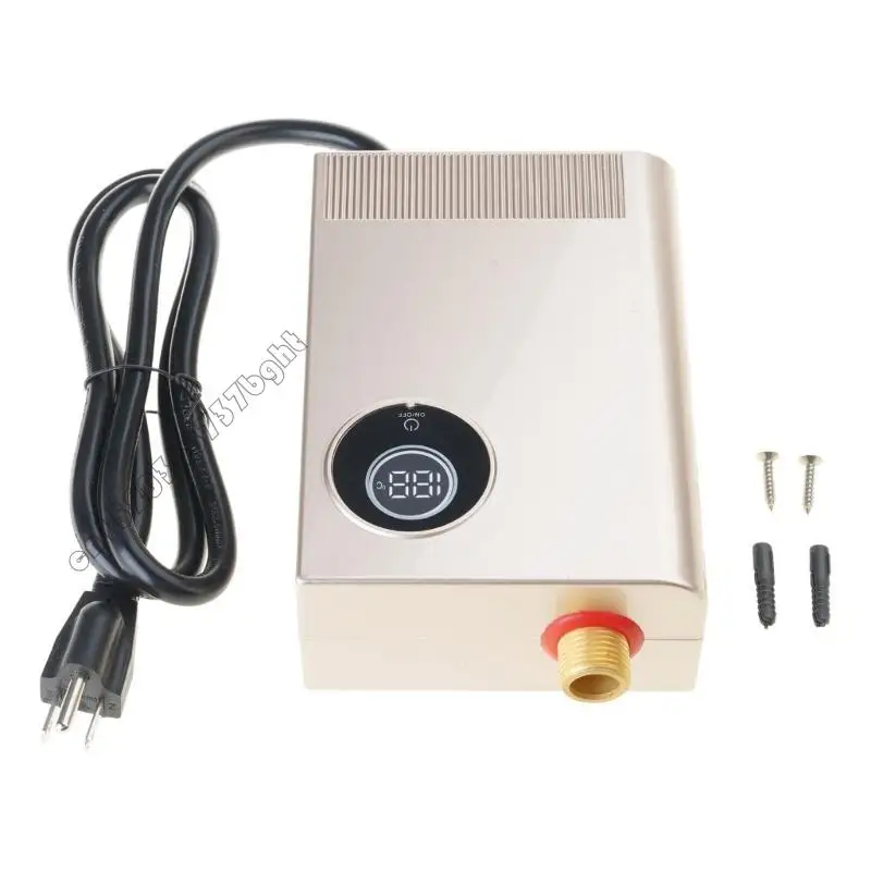 Tankless Hot Water System Stainless Steel Construction Electric Heater with LED Temperature Display For Small Spaces 4XFB