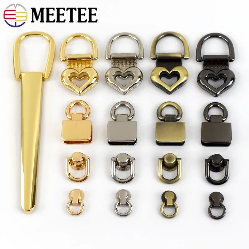 

4/10Pcs Meetee Bag Side Clip Metal Buckles Handle Handbag Strap Chain Connnector Decorative Ring Clasp Screw Nail Hang Hook