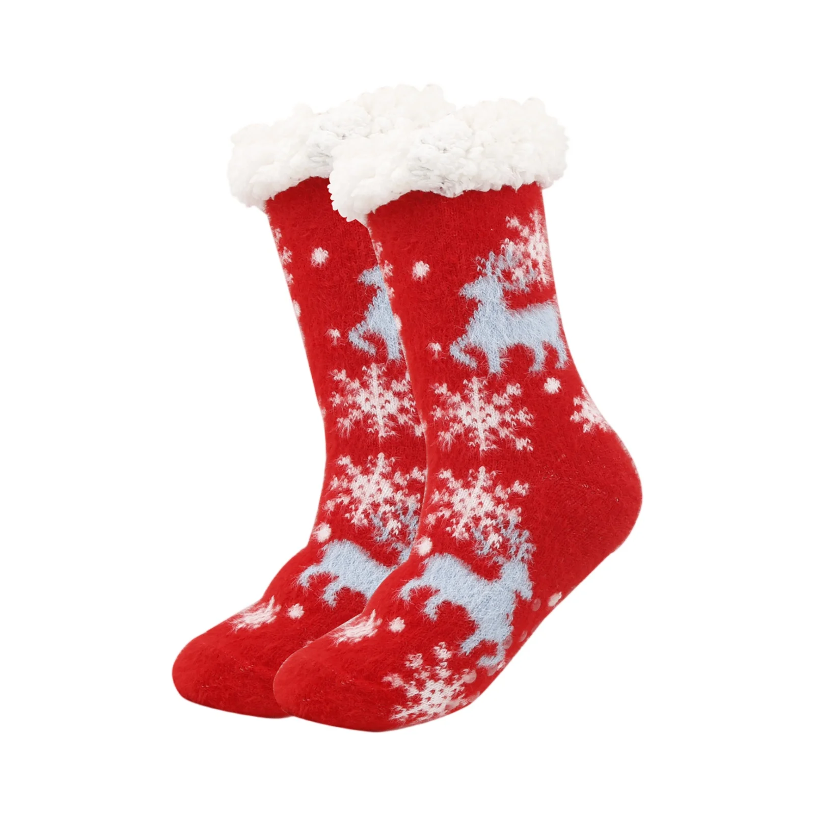 

Женские бархатные утолщенные рождественские носки-тапочки, носки для взрослых, домашние носки для сна, носки-трубочки, носки-тапочки, чехлы Calcetines Mujer