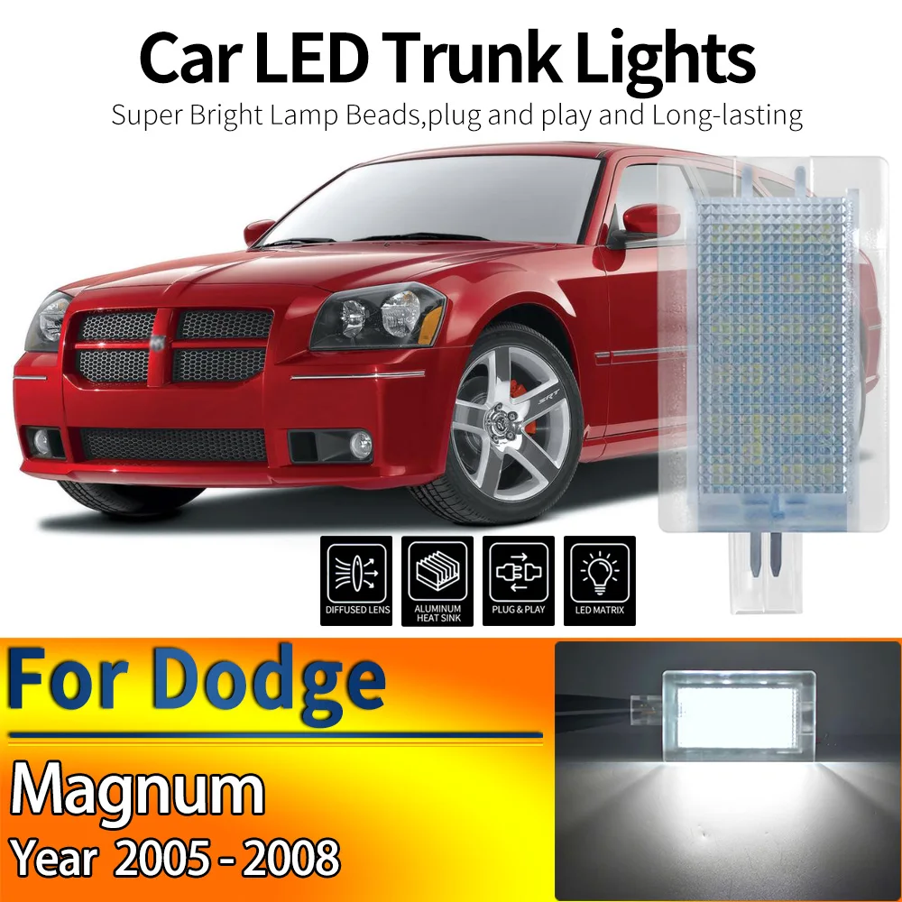 1Pcs Car LED Luggage Compartment Lights Trunk Cargo Lamps Assembly For Magnum 2005 2006 2007 2008 Plug and Play OEM# 68395785AB