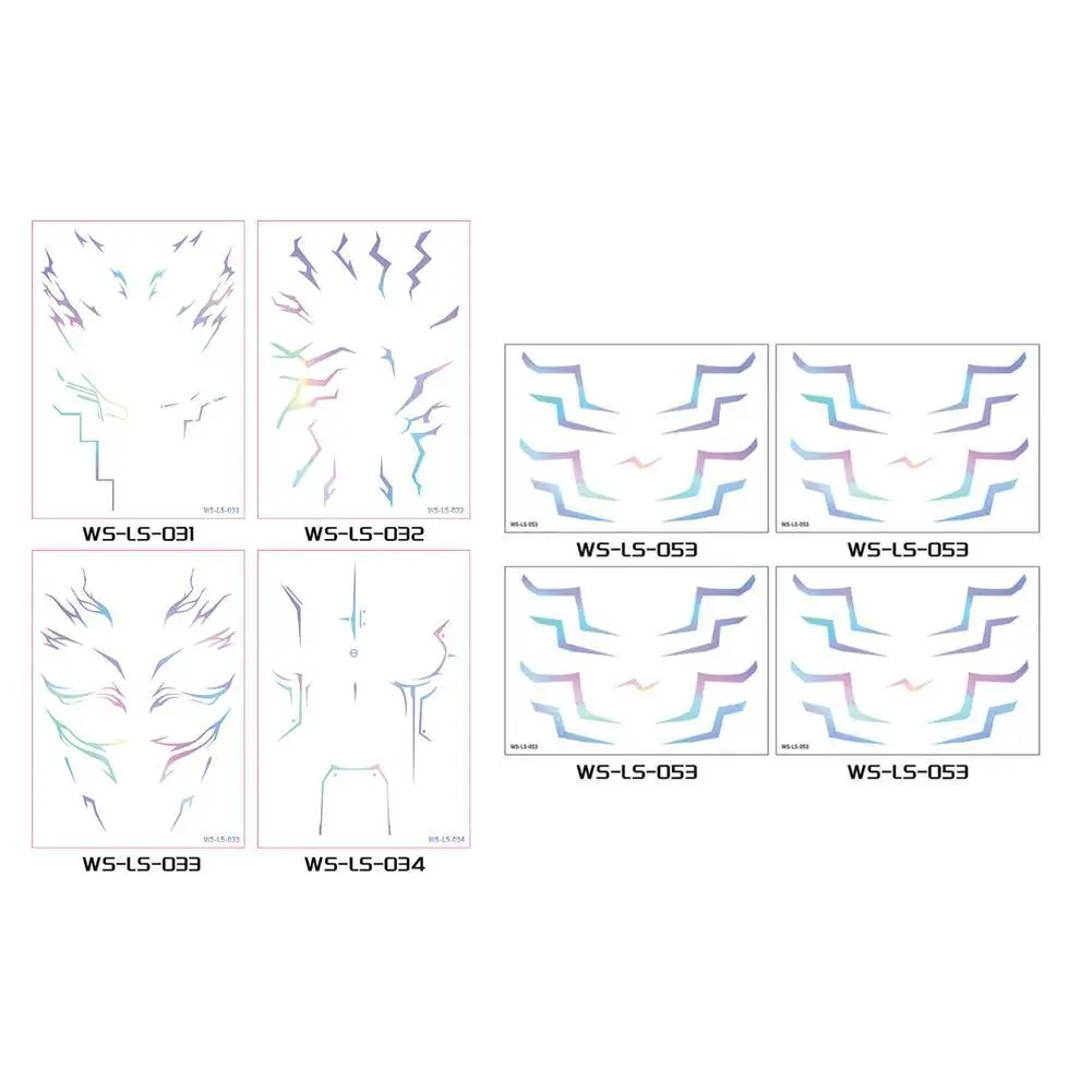 

Цельная фиолетовая лазерная татуировка-наклейка, одноразовая косметическая наклейка для лица, праздничная вечеринка, татуировка на лицо, украшение 2026