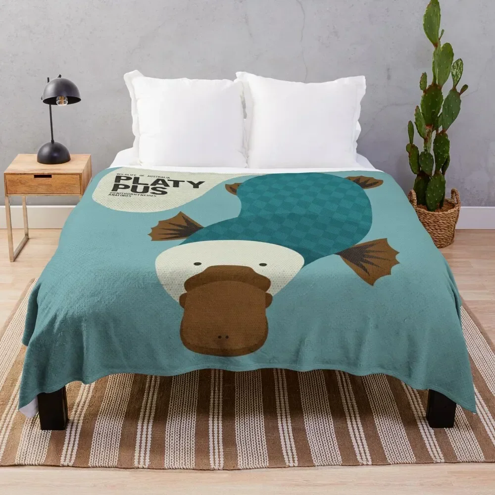 

Retro Platypus Throw Blanket Decorative Throw Comforter Fashion Sofas Blankets