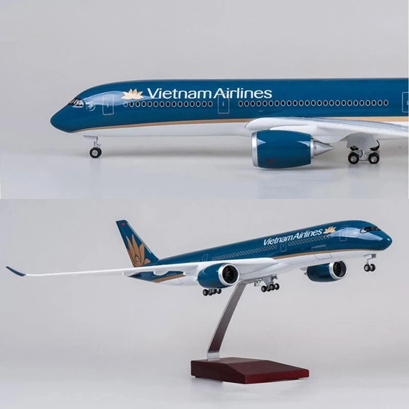 Avion Airbus A350 Dreamliner Vietnam Airlines, échelle 1/142, modèle d'avion de 47CM, jouets en résine, décoration de la maison, lumière de travail