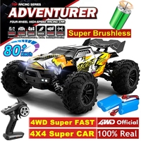 4WD RTR Brushless RC Car Off Road 4x4 High Speed Super Fast 80KM/H Remote Control Truck Drift Monster Toys for Adults Kids