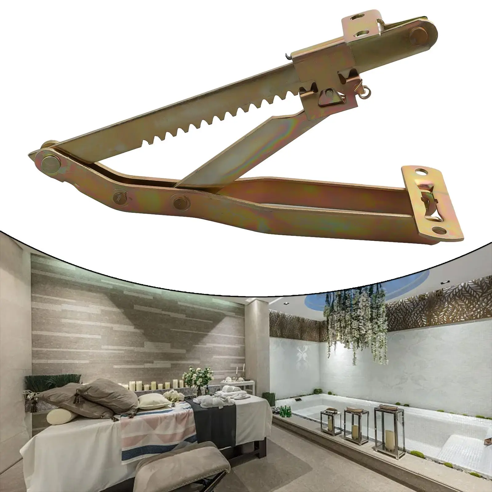 Adjustable Angle Hinge MultiLevel Headrest Heavy Duty Hinge Installation Massage Bed Package Content Space Saving