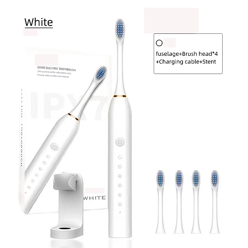 Sonic Electric Toothbrush With 4 Heads Ultra Clean Rechargeable Oral Care Whitening Tooth Brush IPX7 Automatic Teeth Brush