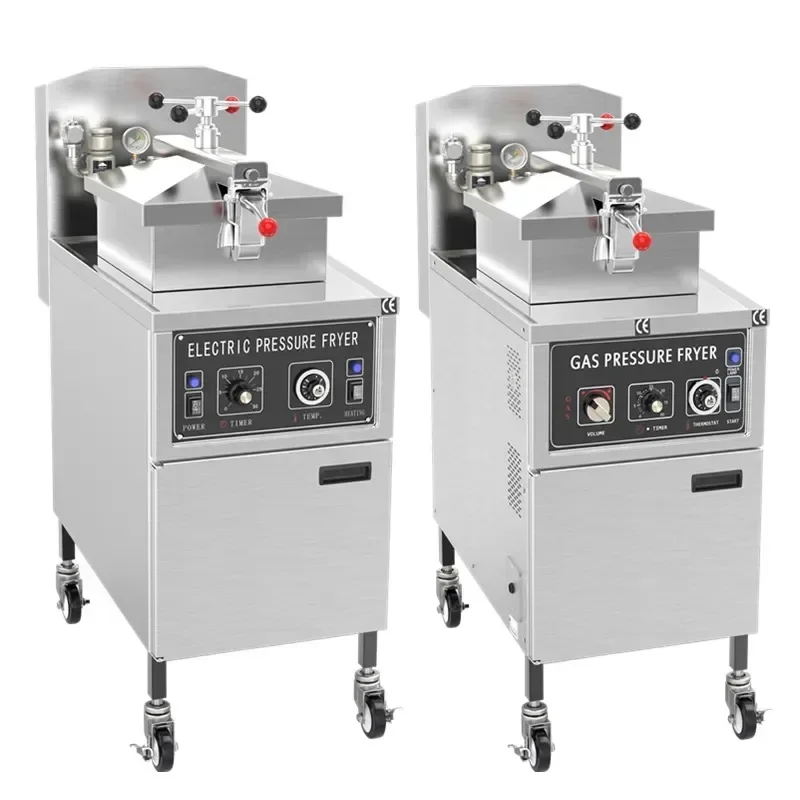 Vertical 30l Electric Control Commercial Deep Chicken Fryer With Oil Filter Cart