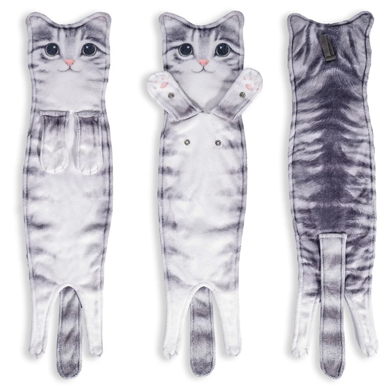 AA86 Funny Cat Hand Towels, Kitchen And Bathroom Hand Towels, Quick-Drying Soft Absorbent Microfiber Towels