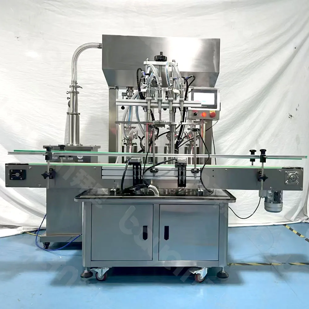 

2 Nozzles 4 Head Liquid Pure Drinking Water Bottles Filling Machine Juice Beverage Oil Bottling and Packing Machine