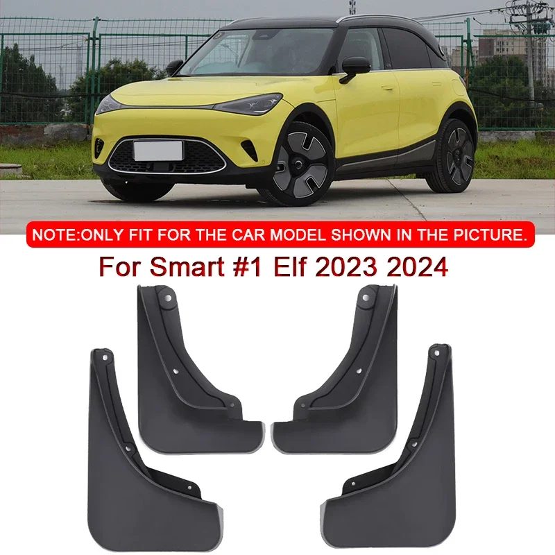 

For Smart #1 Elf 2023 2024 2025 Car Styling ABS Car Mud Flaps Splash Guard Mudguards MudFlaps Front Rear Fender Auto Accessories