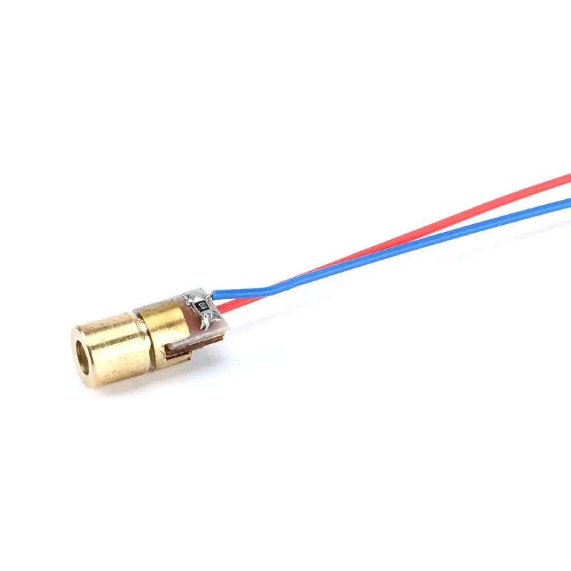 10/5PCS 5V 650nm Laser Diode Adjustable Laser Tube Copper Head 6mm Red Dot Laser Module