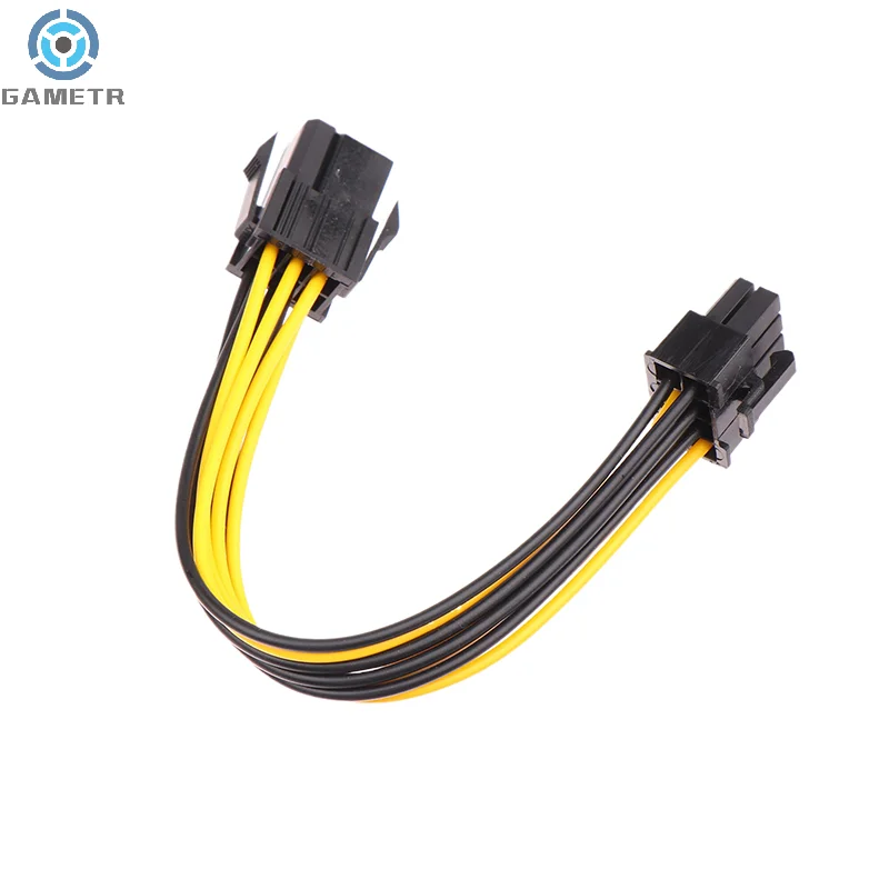 Adattatore alimentato adattatore da 6pin a 8pin, convertitore pci-e 6pin maschio a 8pin femmina per scheda Video GPU a 8pin