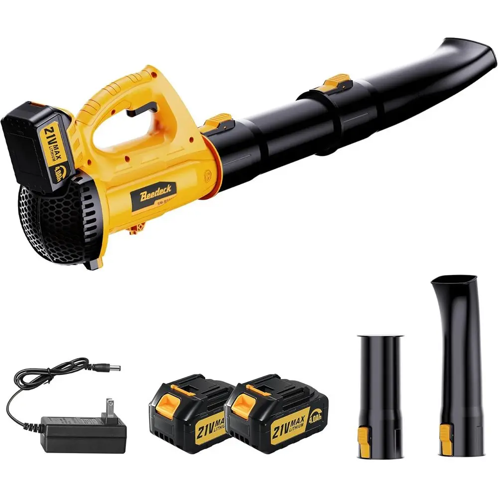 

4.0Ah Battery, 6 Speed, 250MPH High Speed Lightweight Electric Leaf Blowers for Lawn Care, Patio, Garden Cleaning and Dust