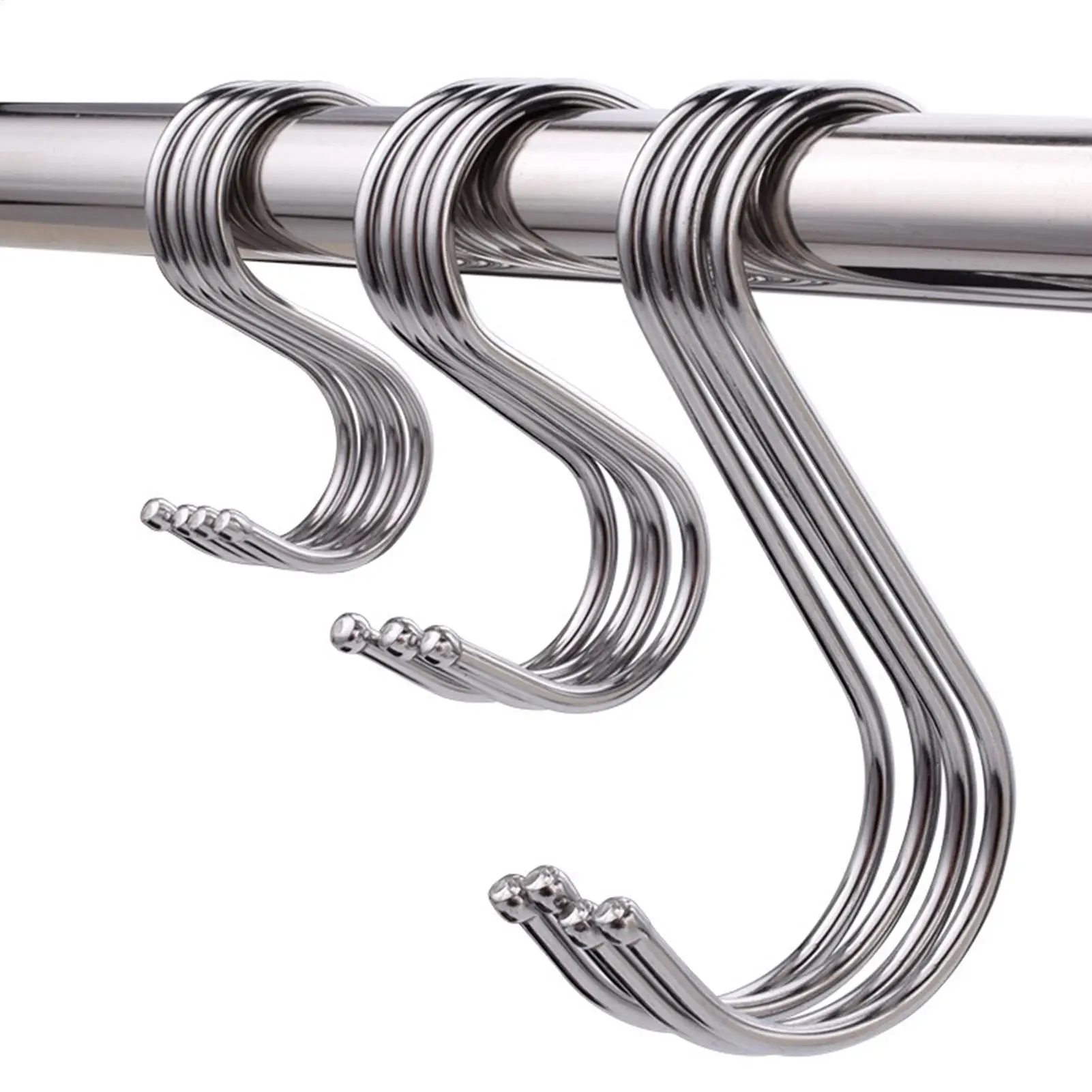 1PC Edelstahl S-förmige Haken Multifunktionale Edelstahl Hängen Haken Aufhänger Für Küche Bar Badezimmer Schlafzimmer Lagerung