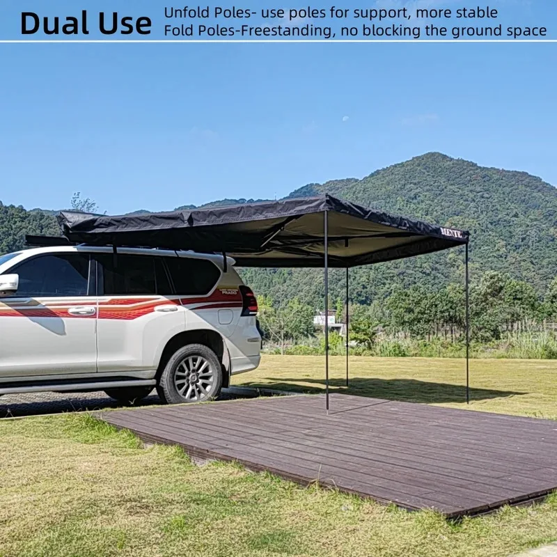 

Лидер продаж с фабрики, оптовая продажа, 270-градусный тент, палатка на крыше, веерообразная палатка, быстро открывающийся боковой тент автомобиля