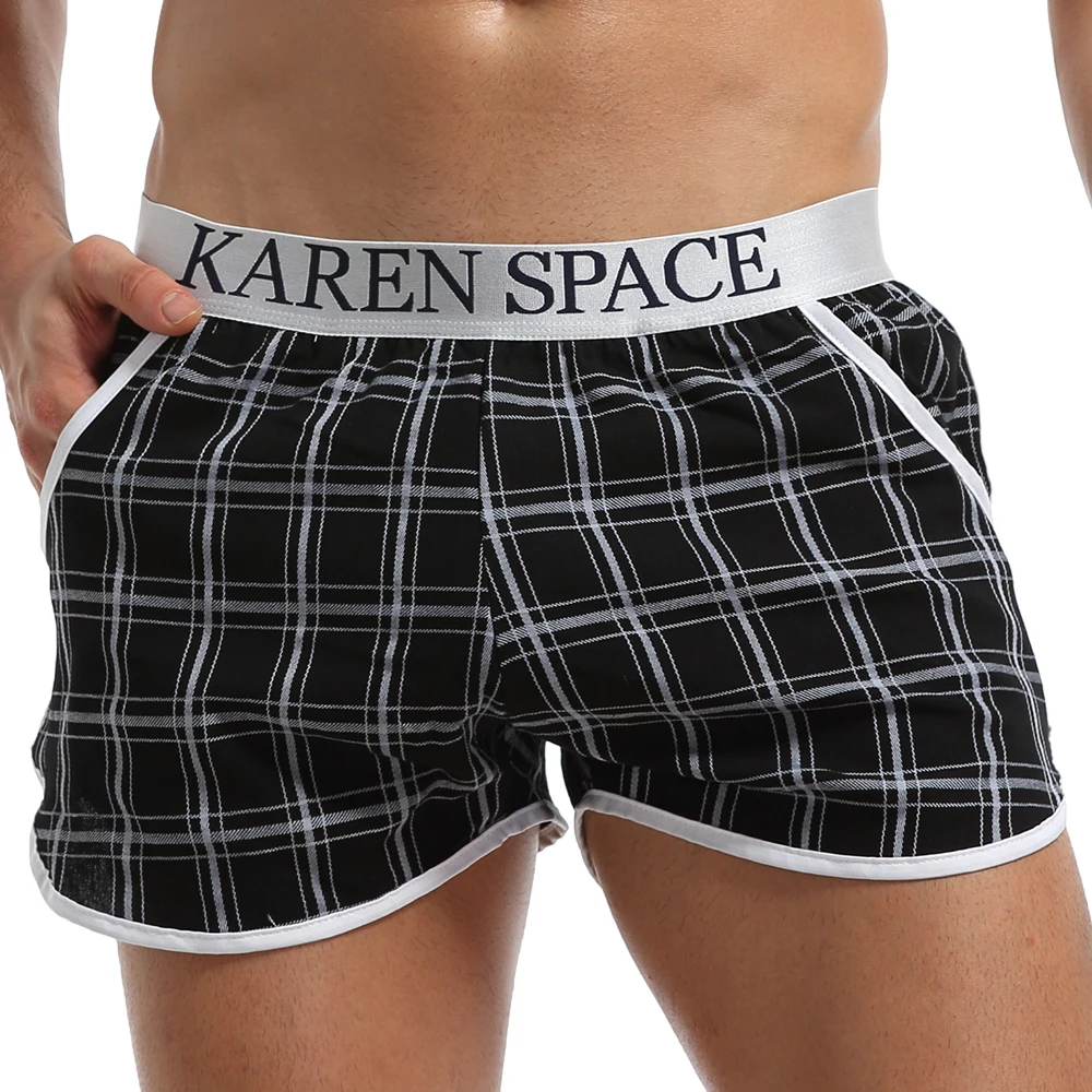 

1pcs pack plaid Style Boxer Shorts Men Cotton Underwear Soft Breathable Male Underpants for Men Homme Boxershorts Slips Panties