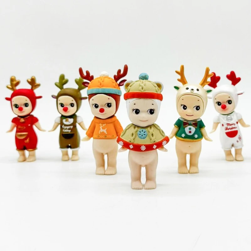 Christmasse AngelDolls Cos Christmas Deers Q Version Cute Cartoon Creative Model Doll Collection Ornament Kids Gift