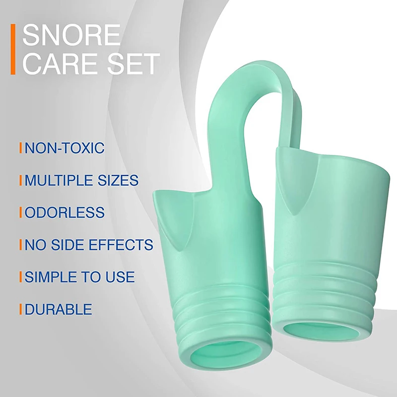 4PC Health Anti Snore Device Comfortable Soft Silicone Stop Snoring Nose Clip Reusable Noiseless Sleep Clip Nasal Dilator Device