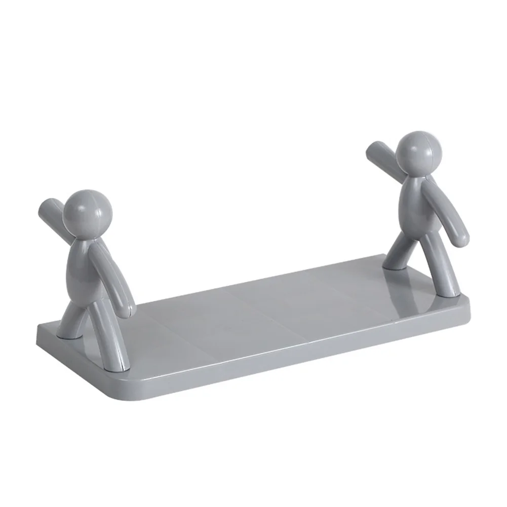 

Shelf Storage Rack 330*145*135mm ABS Bathroom Kitchen Punching-free Receive Shelf Spice Rack Toilet White/Gray