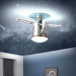 Nordic home decoration salon kids bedroom decor spaceman smart led lamp lights for room dimmable Ceiling light indoor lighting