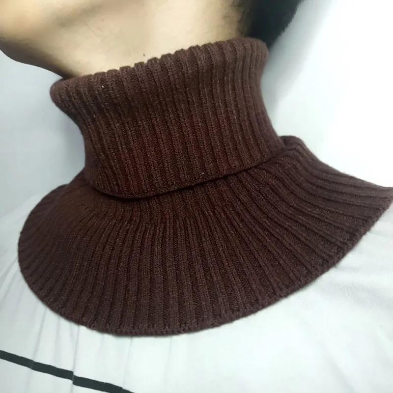 Winter new Windproof Warm Collar Wrap Scarves Men\'s Fake Collar Knitted Scarf Elastic Turtleneck Detachable Shirt Collars