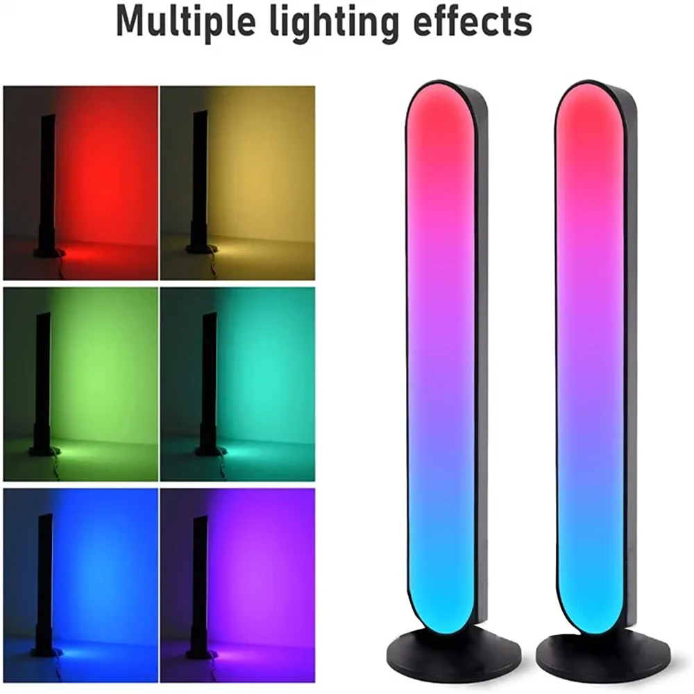 RGB IC Pickup Music Rhythm Light Upgrade USB Charging Type Christmas Decoration Desktop RGB IC Light Strip Music Rhythm