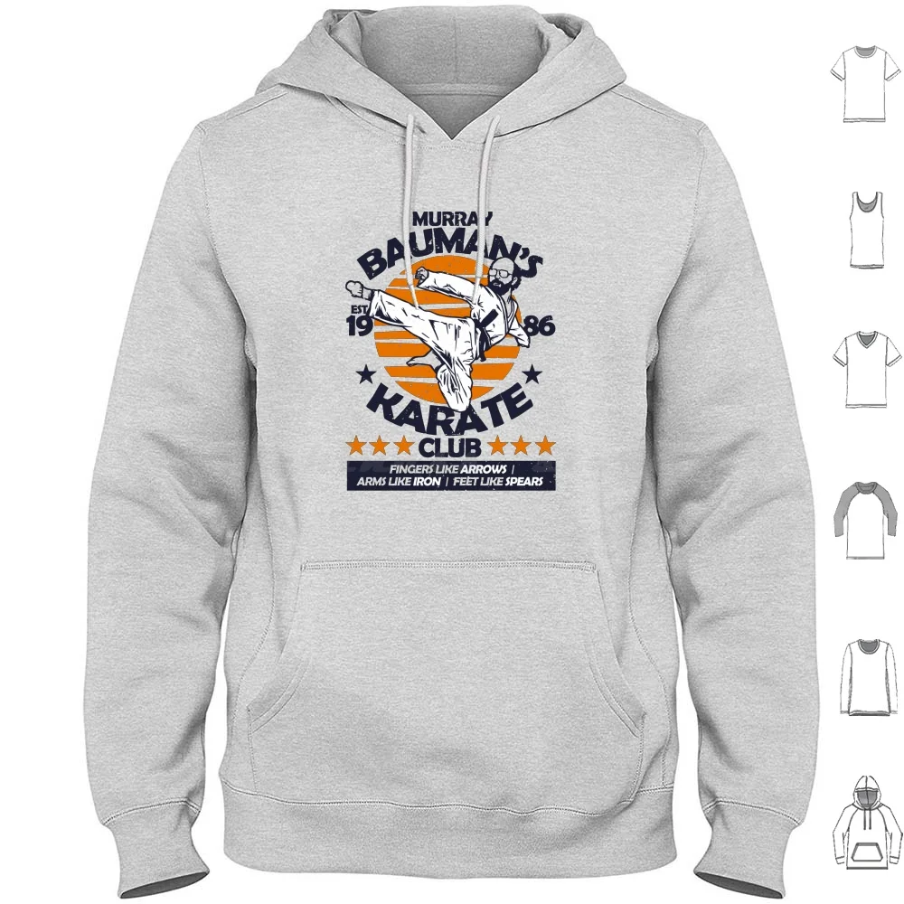 Murray Bauman'S Karate Club Hoodies Long Sleeve Murray Bauman Karate Funny Fingers Like Arrows Upside Down Hawkins