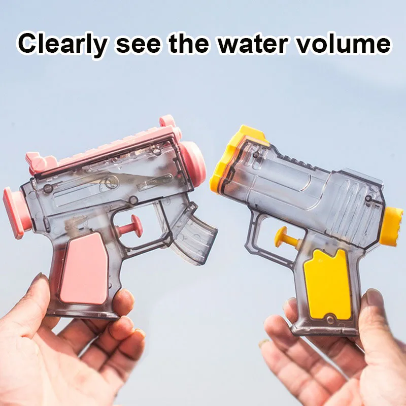 MINI Transparent Water Gun Toy Children's Water Spray Toy Gun Children's Outdoor Water Playing Toy