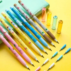 15pcs Automatic Pencil Cartoon School Office Home Christmas Supplies Student Stationery Children Kids Writing Drafting Pencils