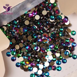 YANRUO 2088NOHF All Sizes Green Volcano Non Hotfix Rhinestones Strass Cold Fixation on Nails Gems Diamond Clothes Dress