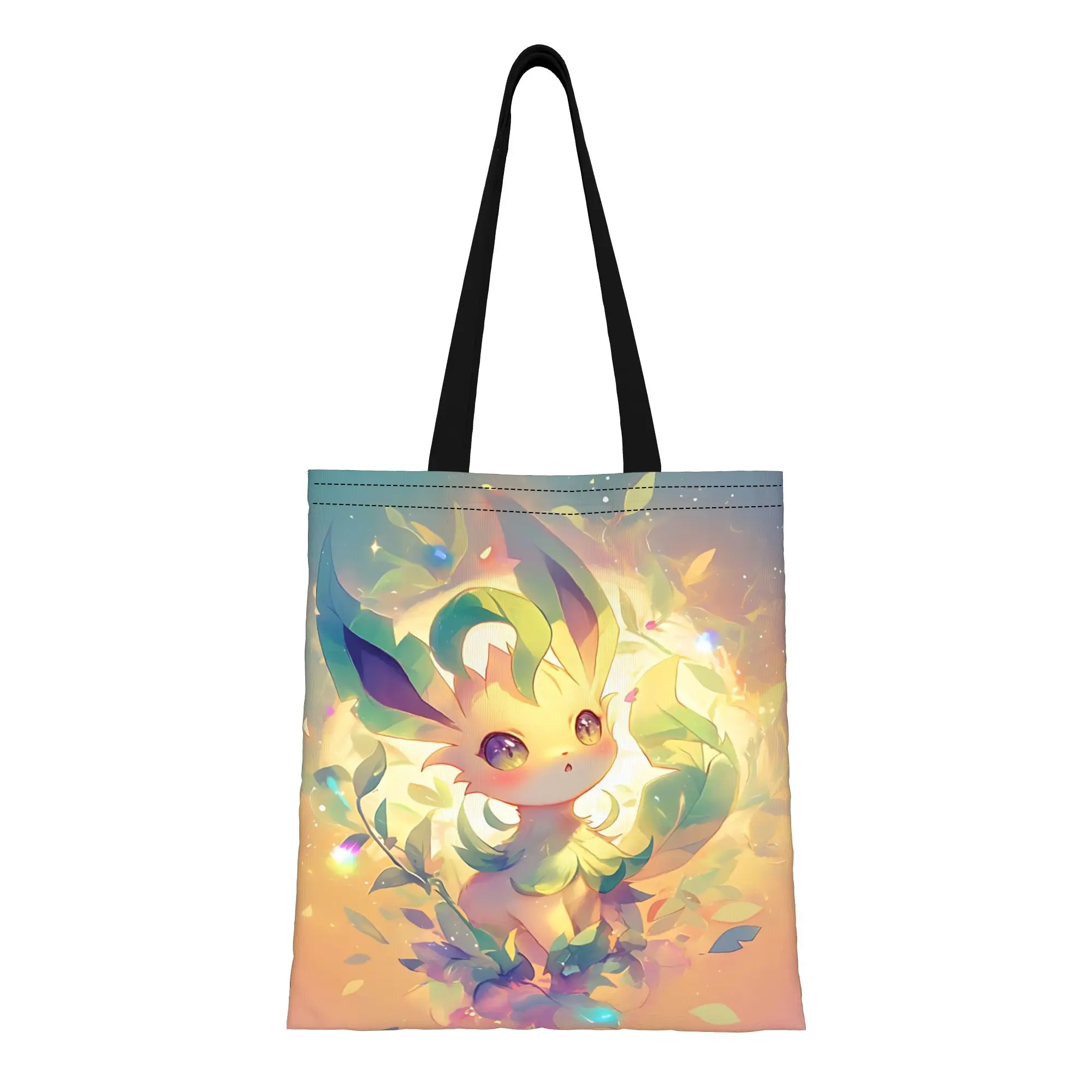 

1PC back to school Cute Pokemon Art summer vibes Canvas funko Canvas Tote Bag Women'S Shoulder Handbag
