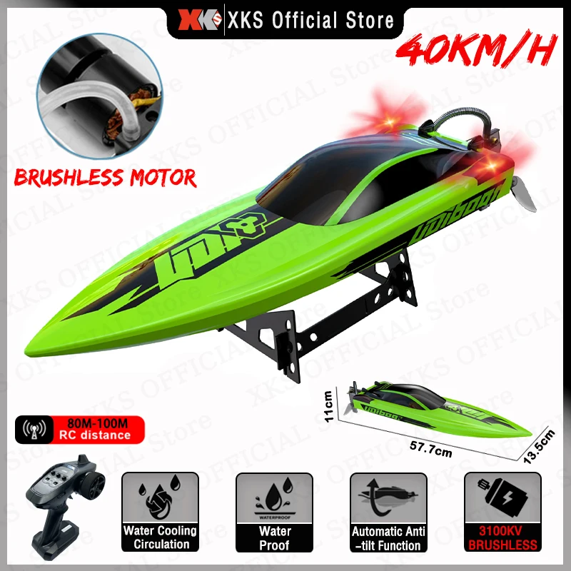 

Udirc Udi018 RC Boat 2.4GHz 40Km/H High Speed Radio Control Boat Brushless Pvc RC Speedboat Waterproof Toy Boat Gift for Adults