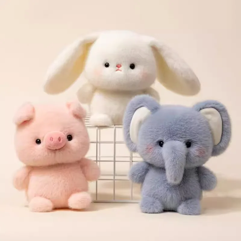 Cute 16cm Plush Companion Doll Capybara Elephant Stuffed Animal Pillow Super Soft Bear Animal Plush Toy Sleeping Gift