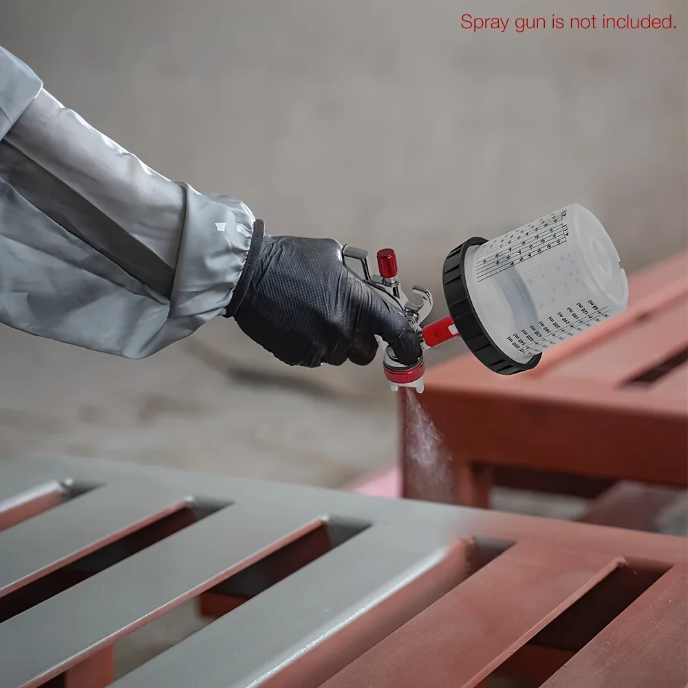 10 قطعة/مجموعة مجموعة أكواب مسدس الرش HVLP ، كوب خلط الطلاء مسدس الرش ، كوب خلط مسدس الرش القابل للتصرف لبنادق رش السيارات ، الطرافة