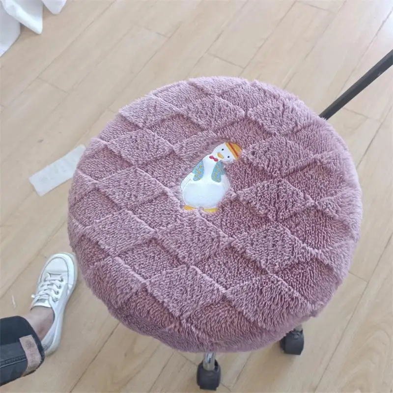 Plush cover thickening stool set of chair lift the bar chair cover cover stool hairdressing circle round chair cushion sets